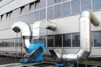 Rooftop Industrial Ventilation and Duct Risers